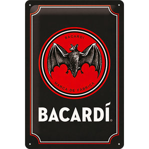 plaque métal bacardi 20 x 30