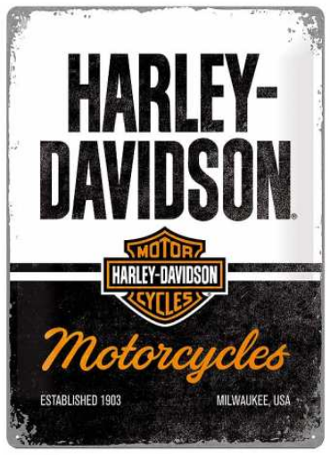 Plaque métal Harley Vintage 30 x 40