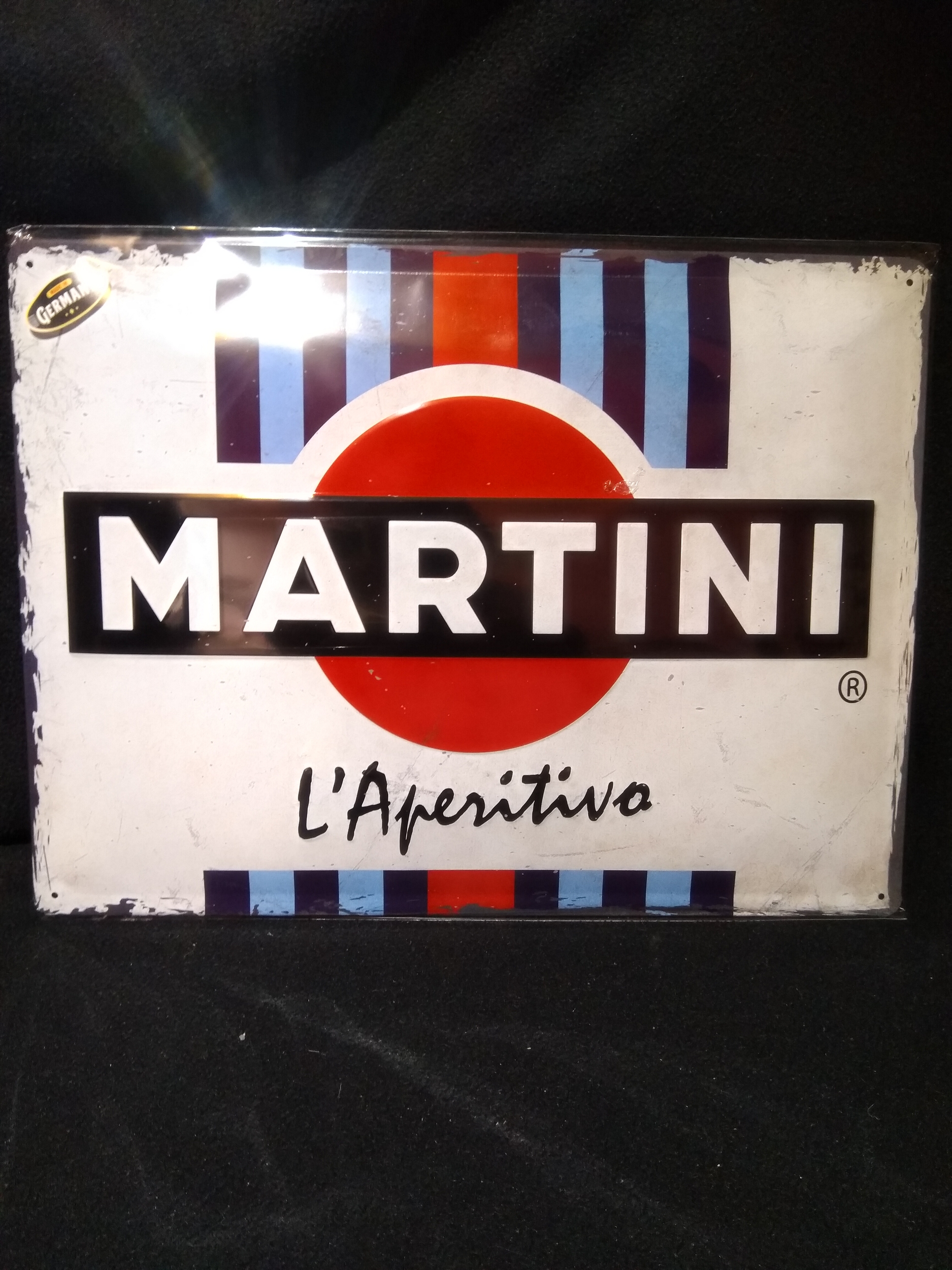 plaque métal martini racing