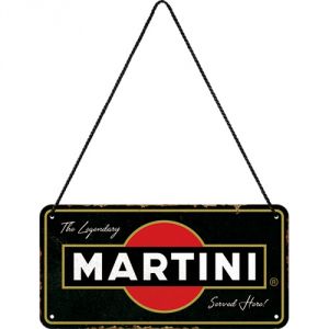 plaque métal déco martini