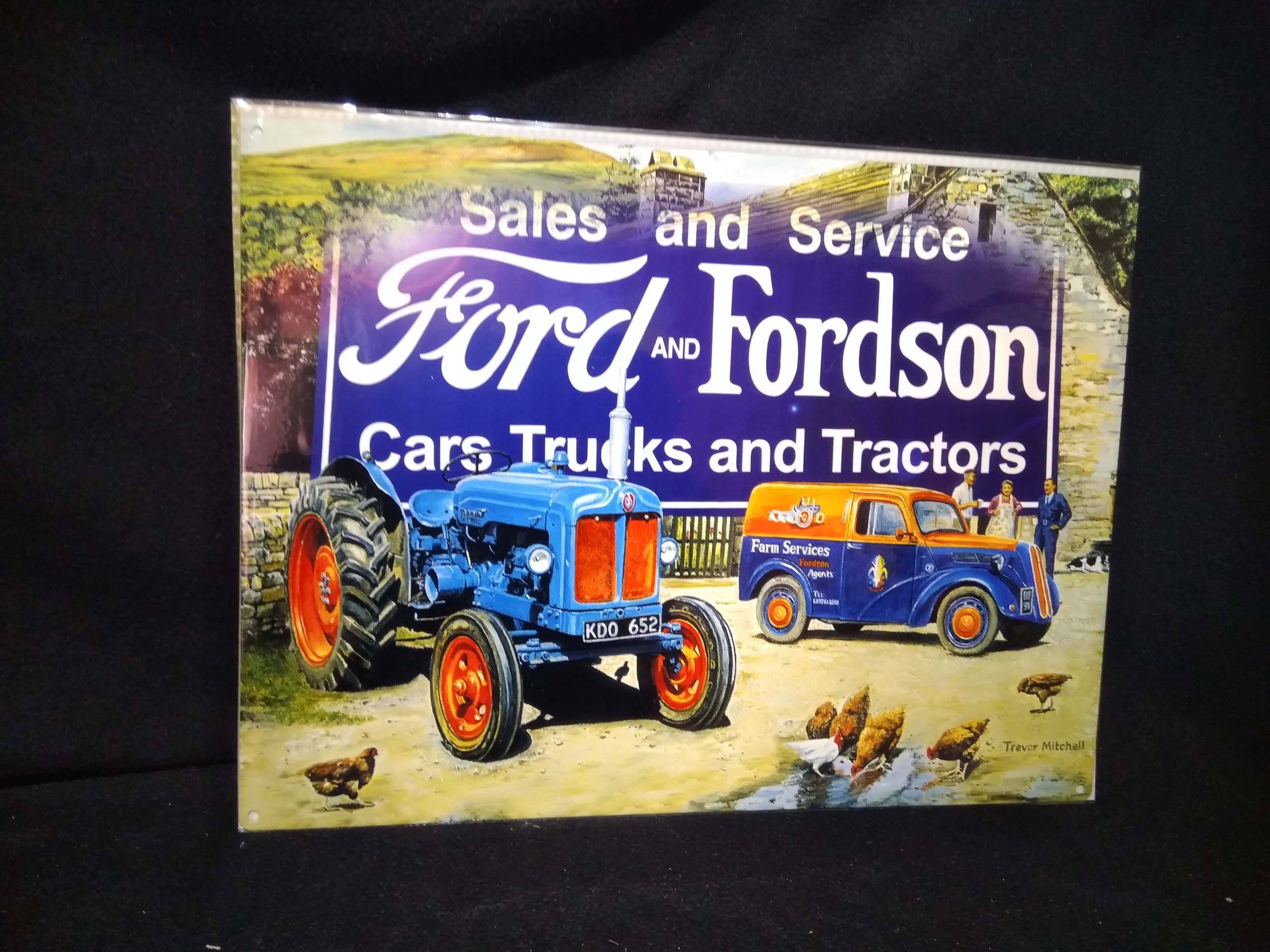plaque publicitaire ford tracteur
