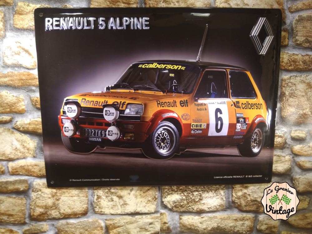 plaque youngtimer renault 5 alpine