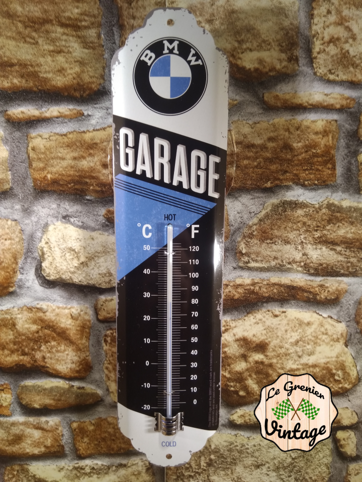 thermomètre BMW garage métal