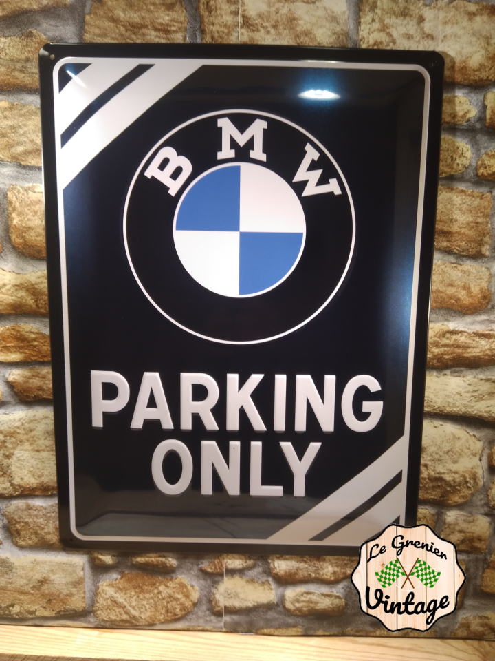 plaque bmw parking metallic edition