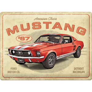 plaque metal ford mustang