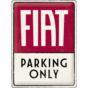 plaque metal fiat parking