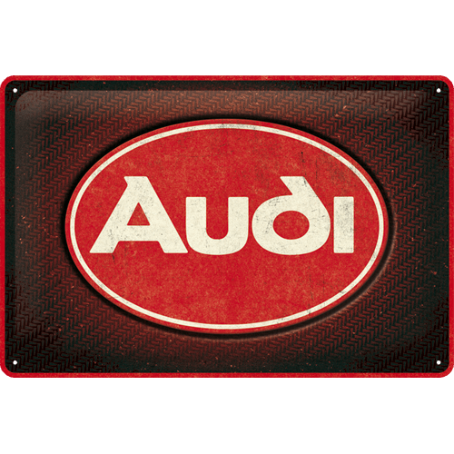 Plaque métal logo Audi 30x20
