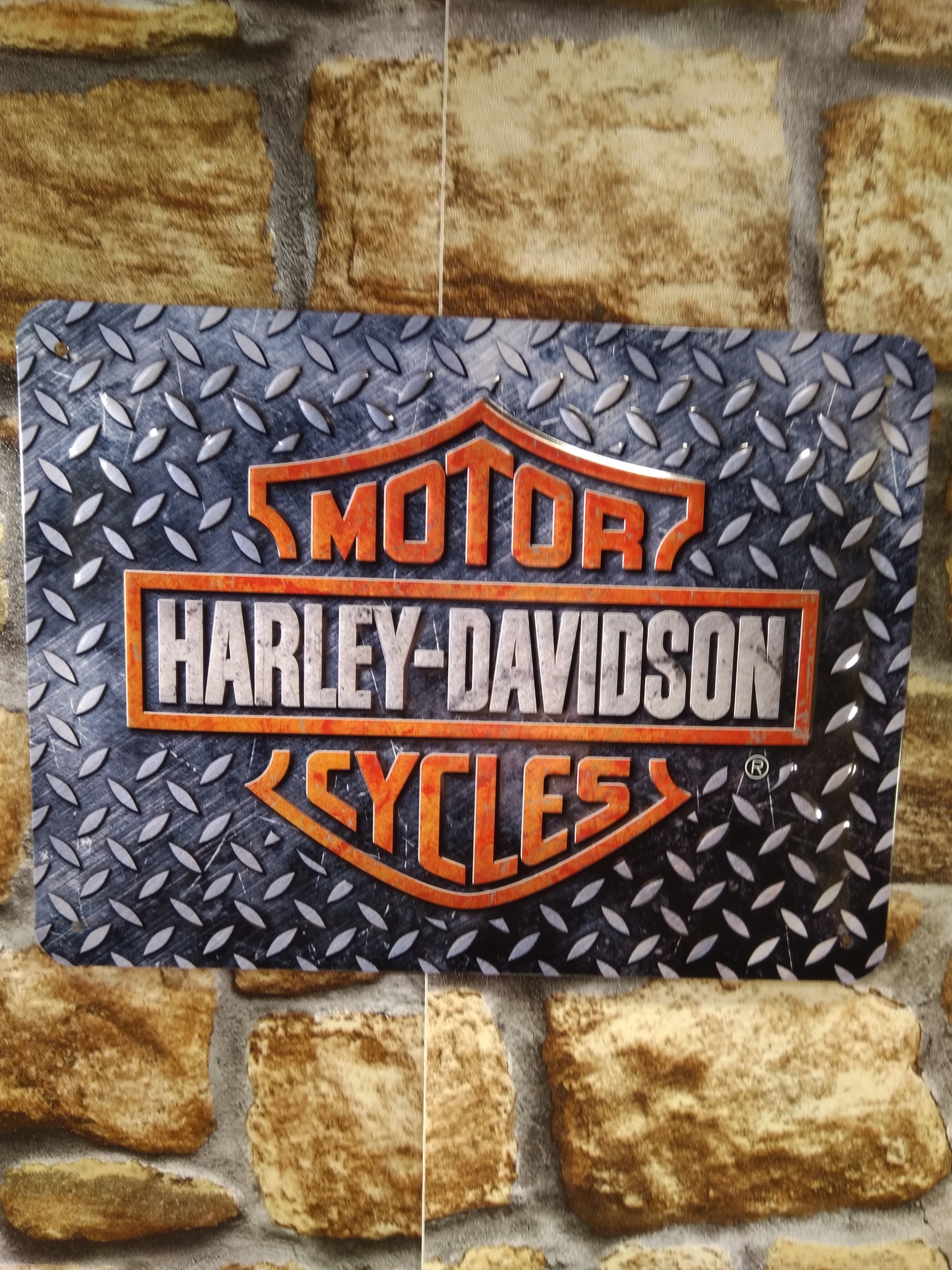 plaque harley davidson logo