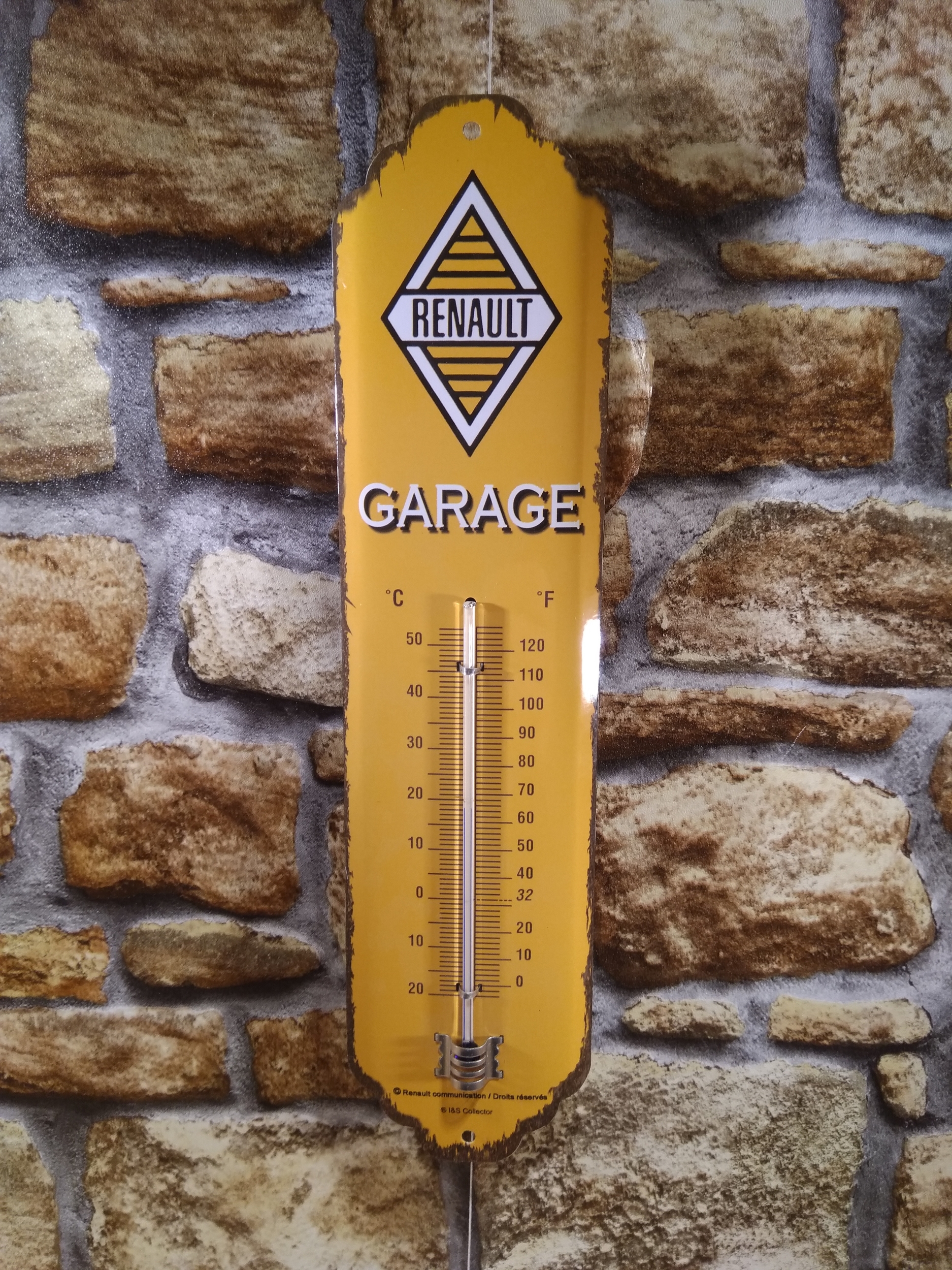 thermomètre renault garage métal