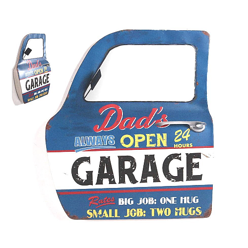 Portiere-miroir-dad-s-garage-bleu-blanc