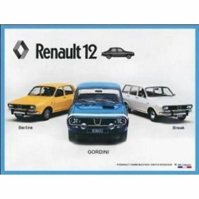 Plaque métal Renault 12 40x30