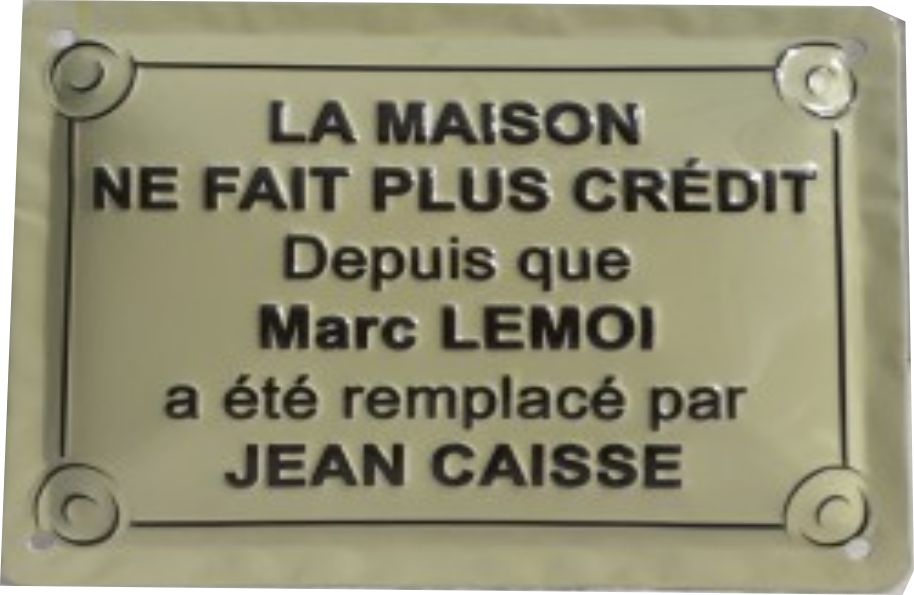 plaque métal bar marc lemoi