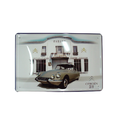 Plaque Métal Citroen Ds 19 40x30 Garageatelierles Plaques Publicitaires Le Grenier Vintage 