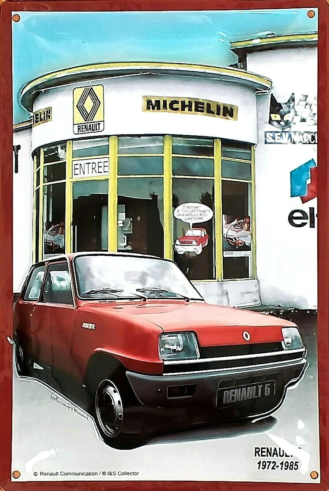 Plaque métal Renault 5  20x30