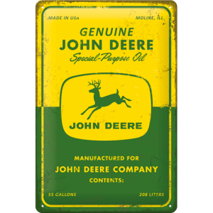 Plaque métal John Deere 20x30