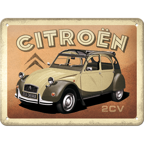 Plaque Citroën 2cv 20x15