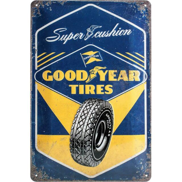 plaque métal pneus goodyear collection garage