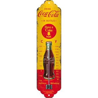thermomètre métal rétro coca-cola