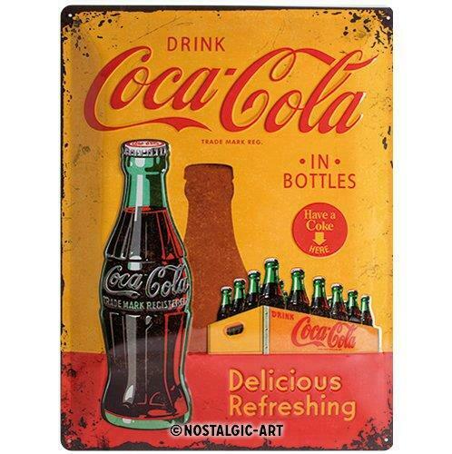 Plaque métal coca-cola vintage 30 x 40