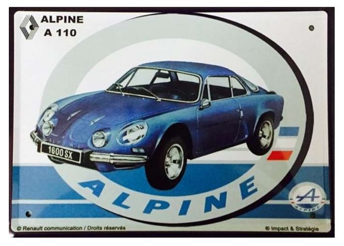 Plaque métal Alpine A110