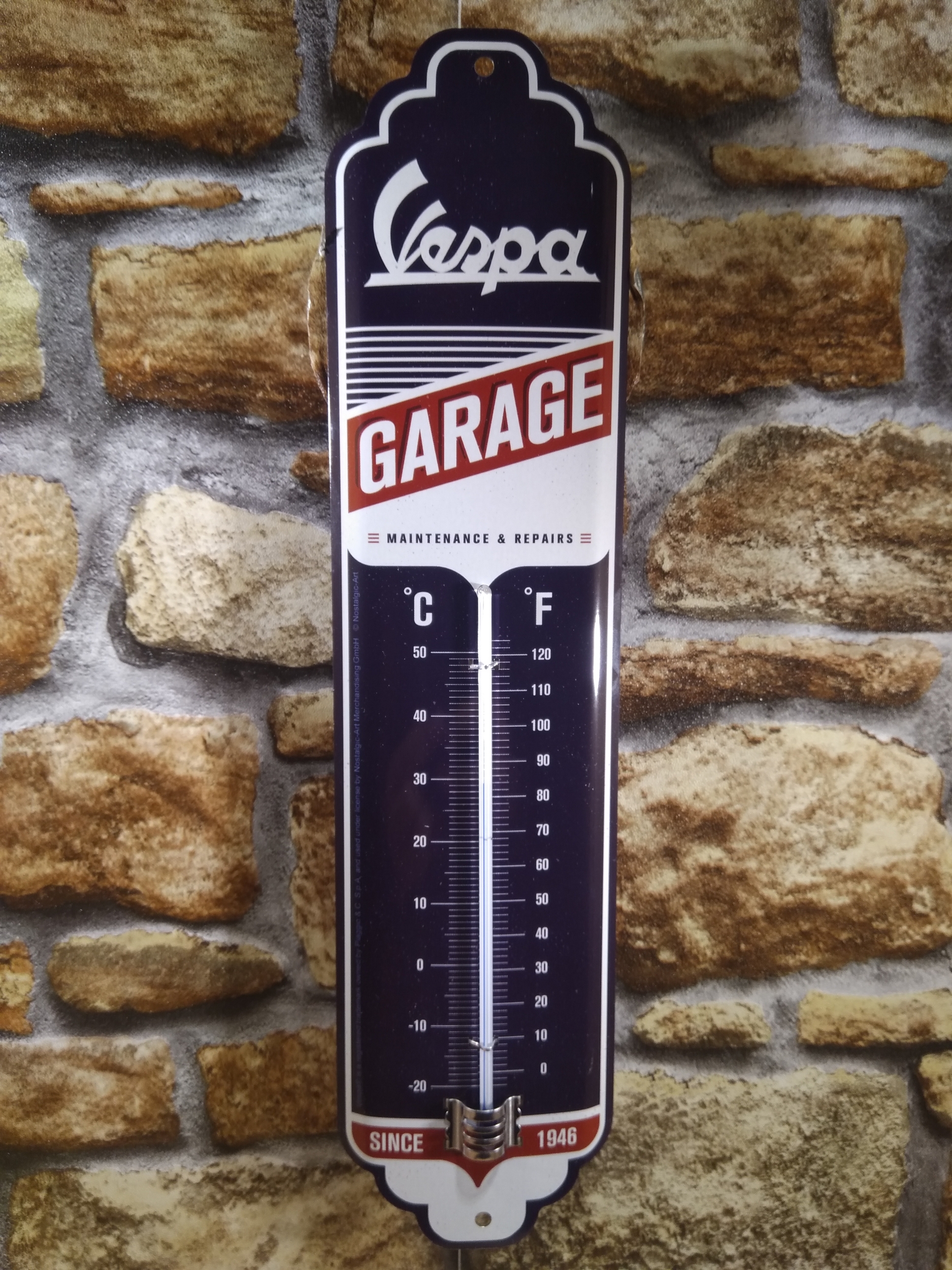 Wall Thermometer, Vespa Garage - Then Retro