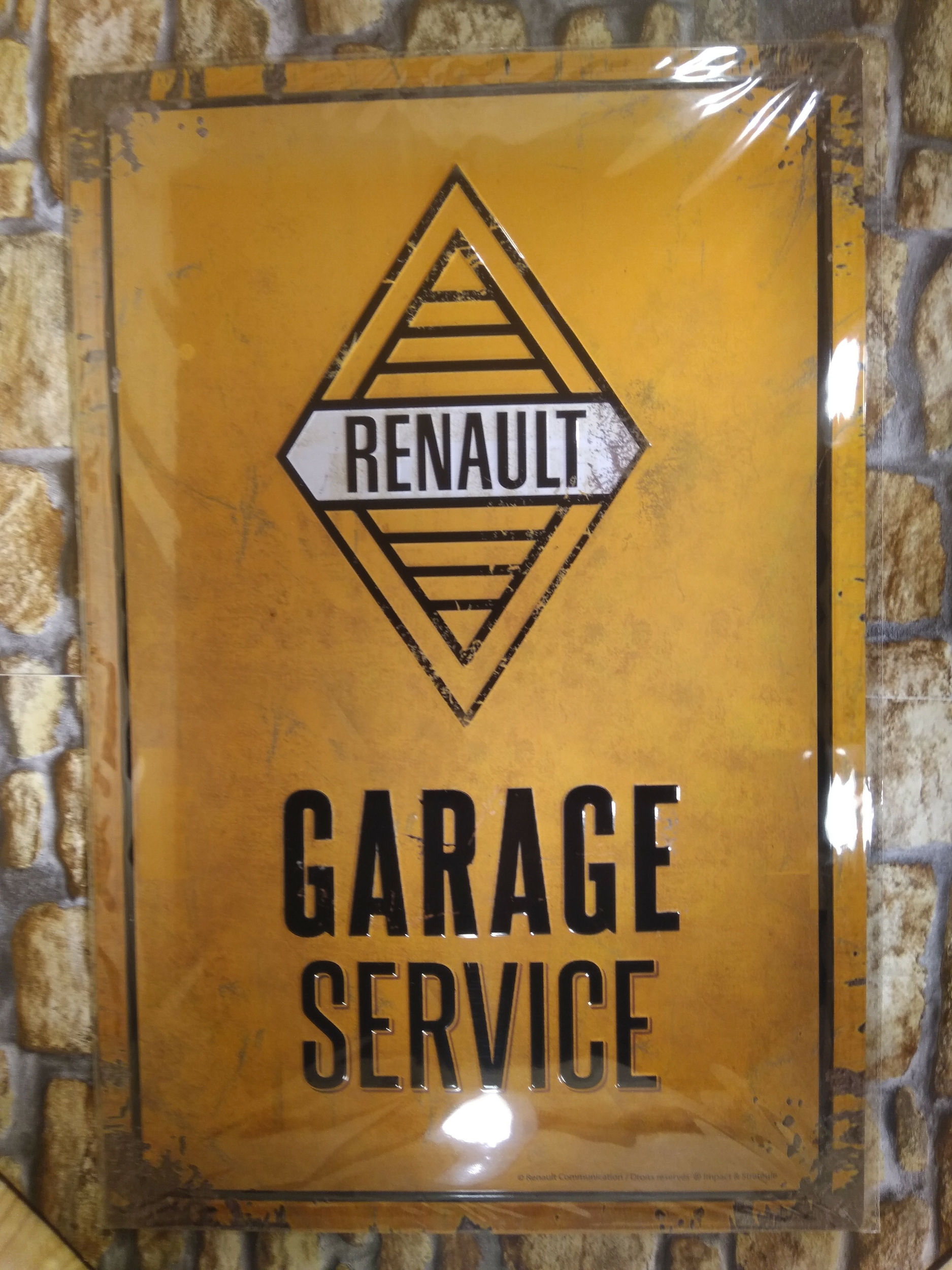 plaque émaillée renault garage~2