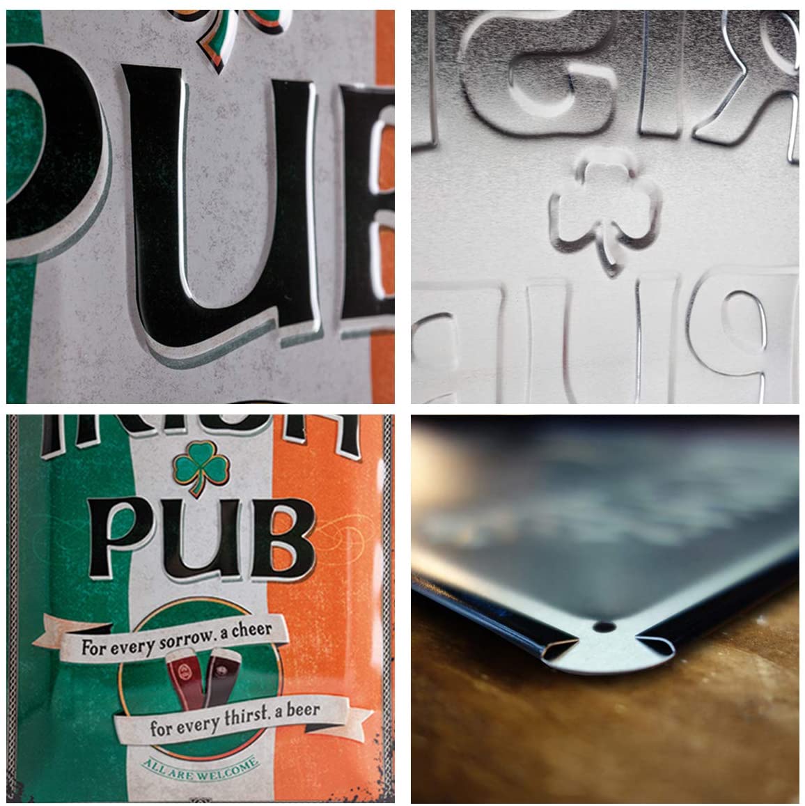 plaque vintage irish pub métal