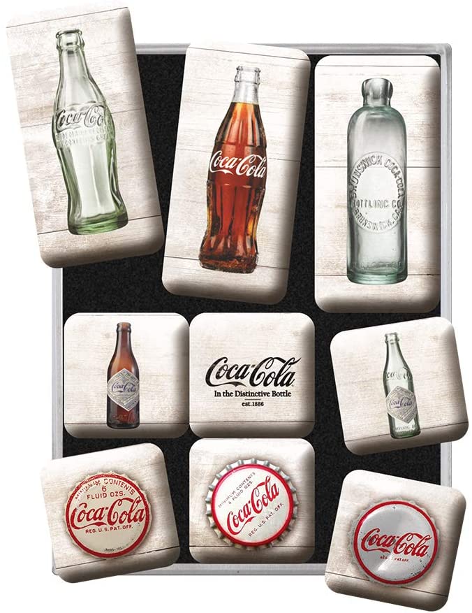magnets coca-cola bottles rétro design