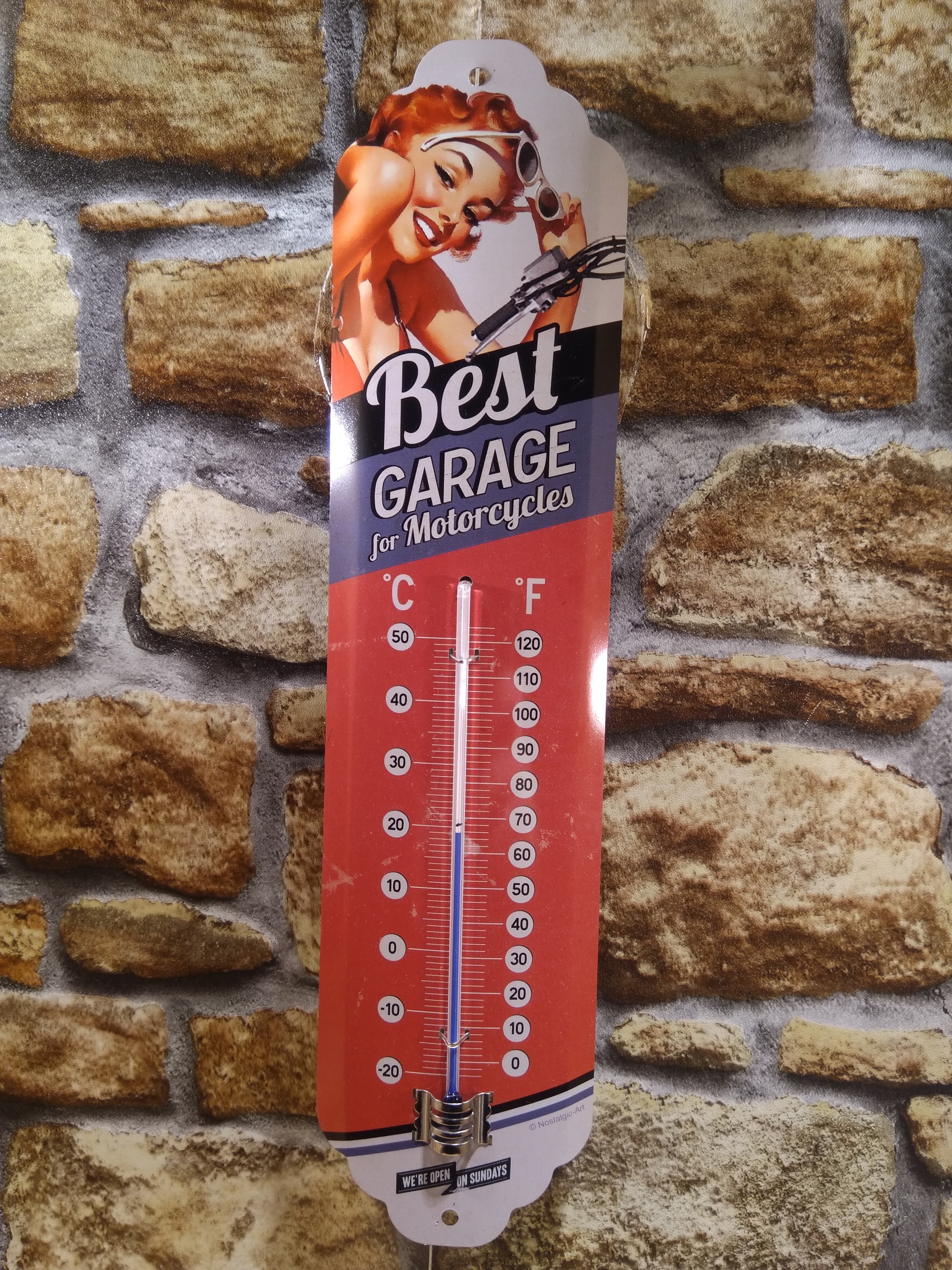 thermomètre vintage garage