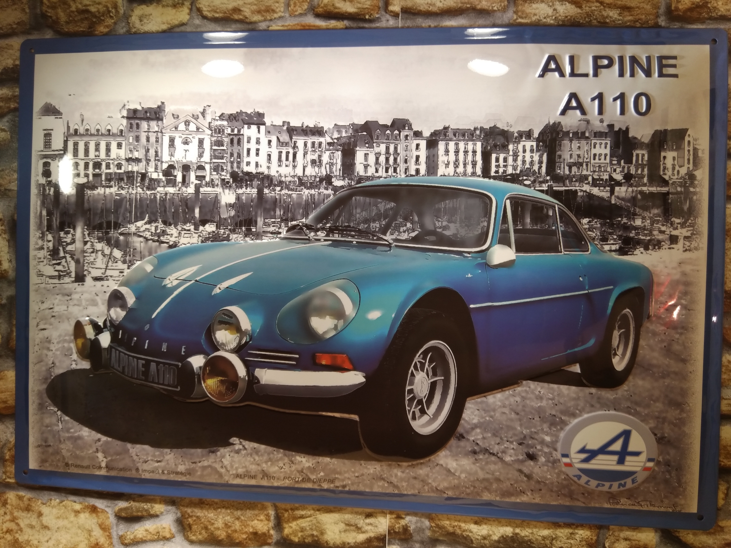 plaque métal voiture alpine A110