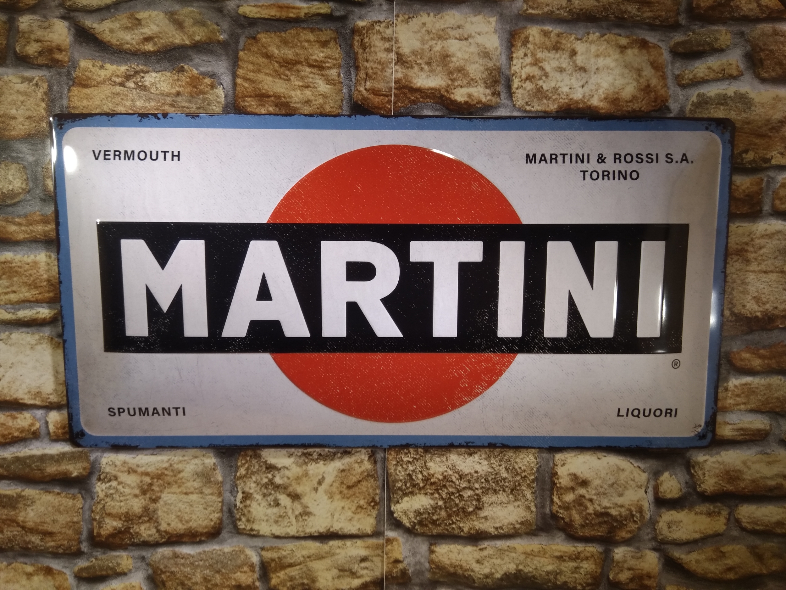 plaque métal publicitaire martini