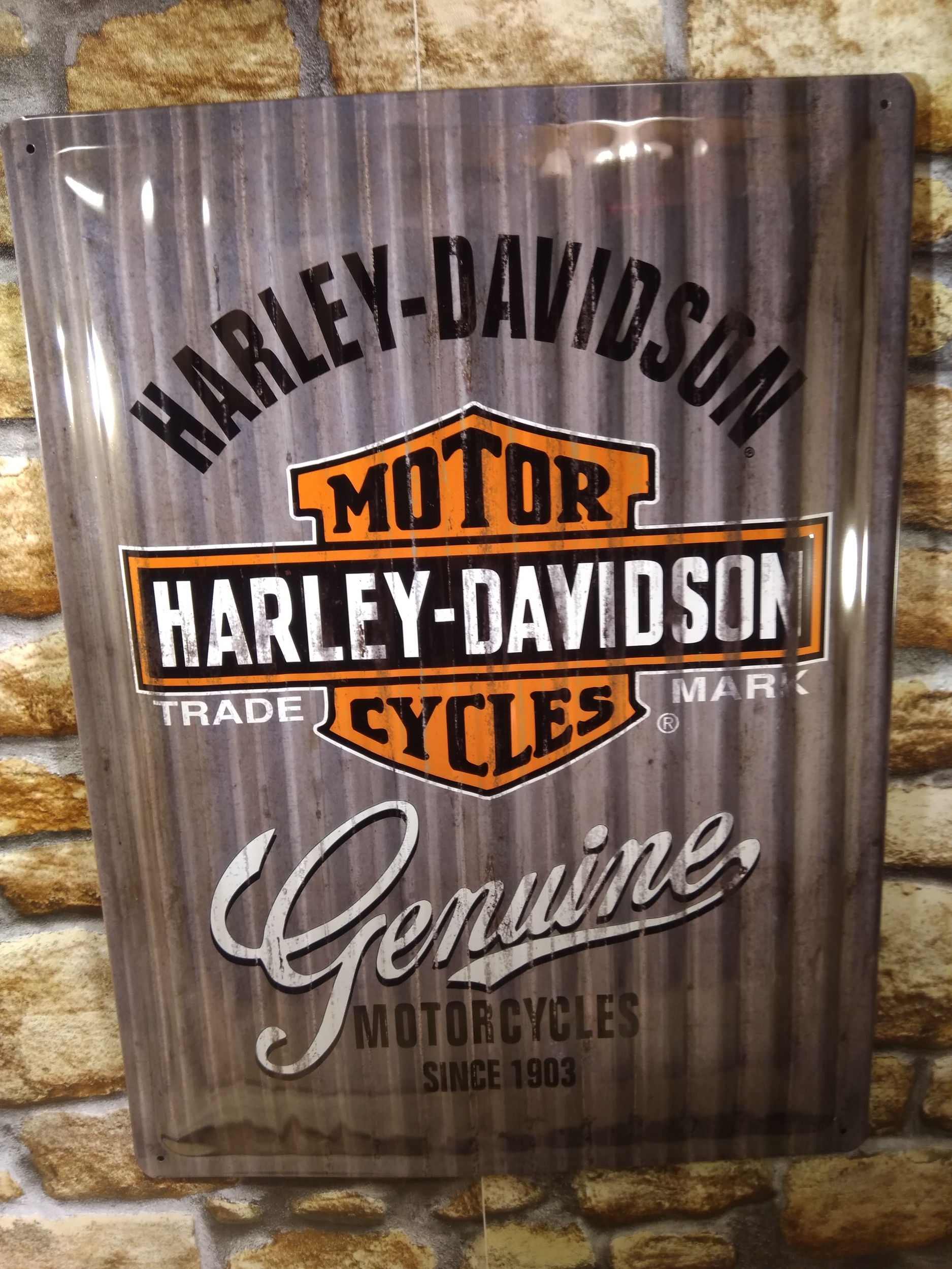 plaque déco harley davidson