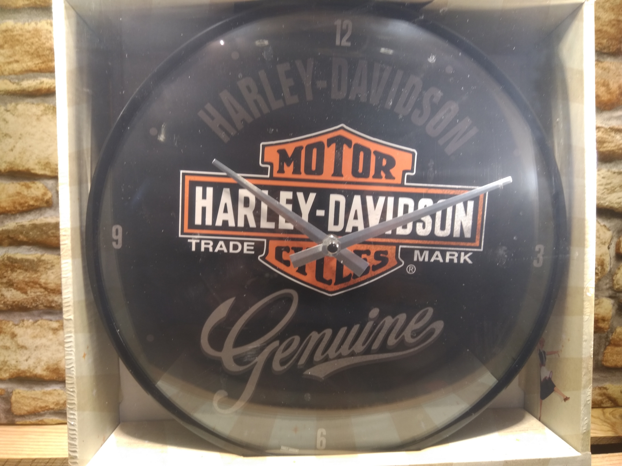 horloge murale harley davidson noire