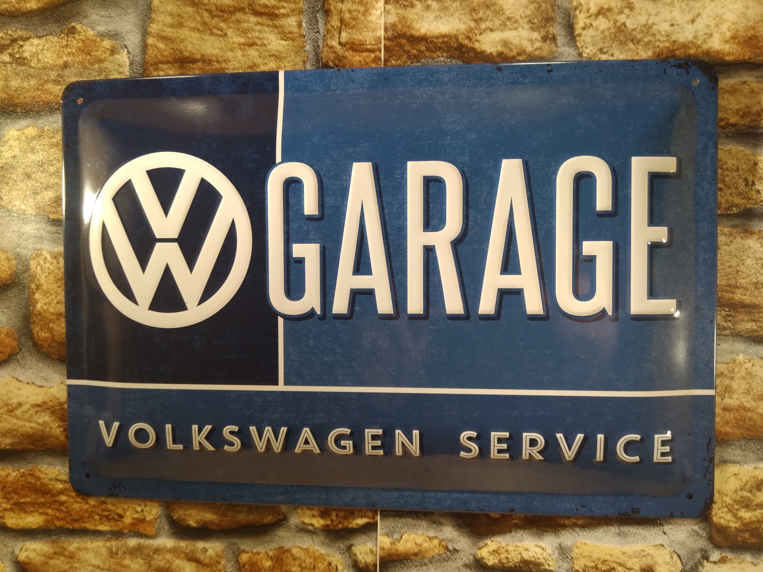 plaque métal garage service volkswagen