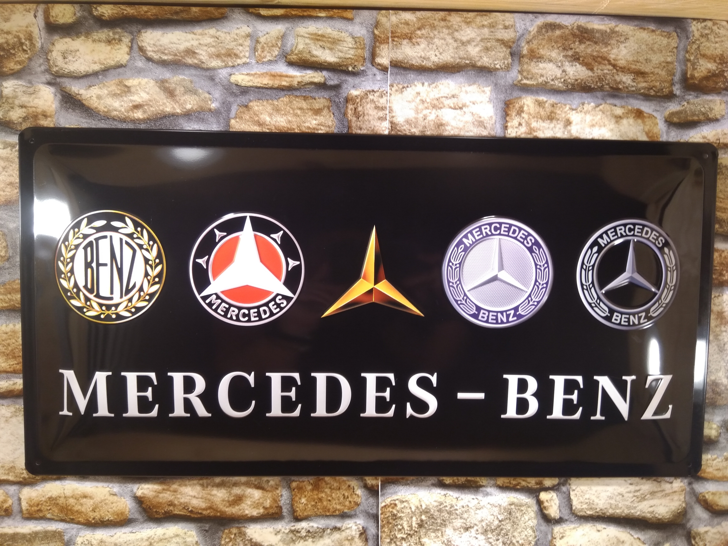 plaque métal mercedes benz