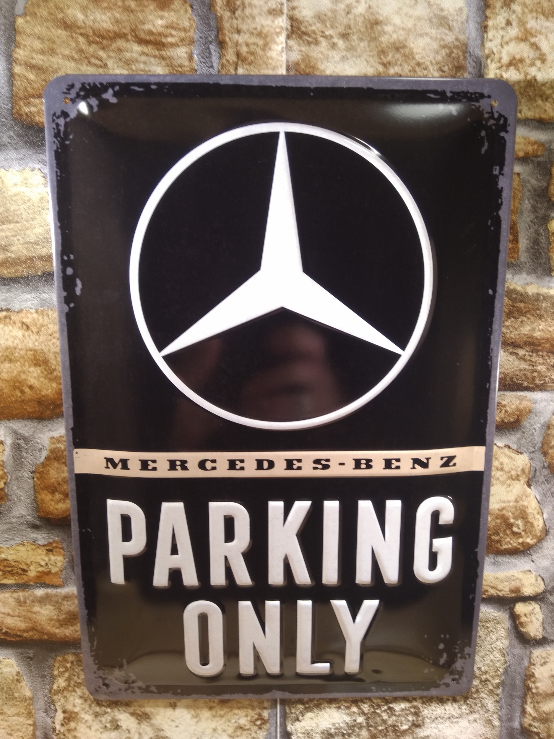 plaque parking only mercedes