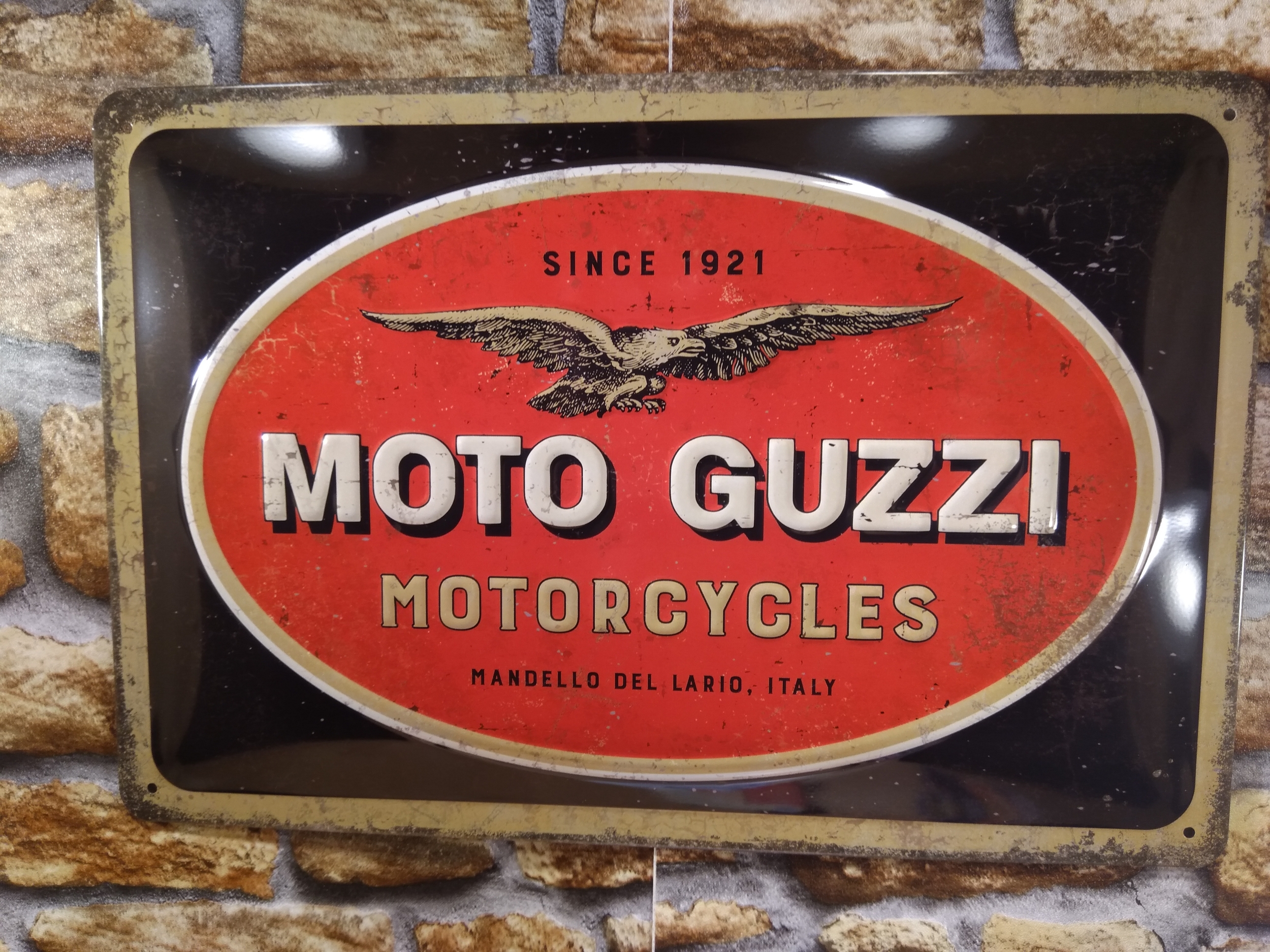 plaque métal moto guzzi motorcycles