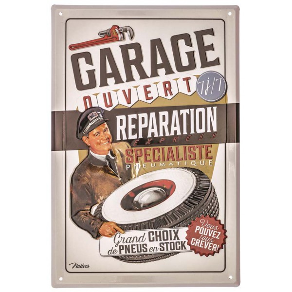 plaque-metal-reparation-express-natives-deco-retro-vintage