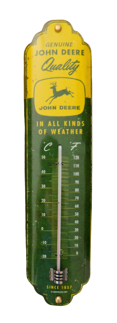 Thermomètre métal John Deere
