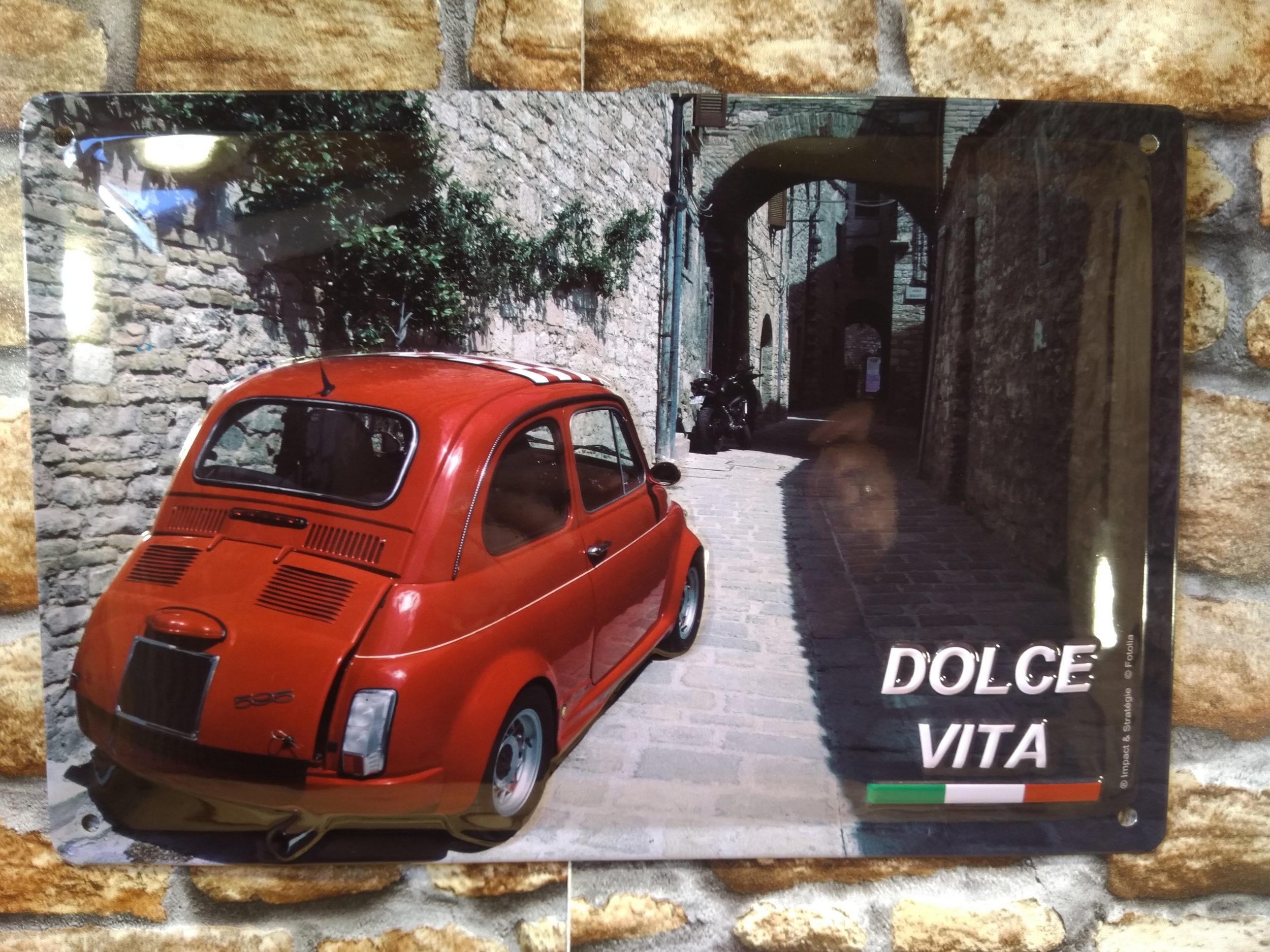 plaque déco fiat dolce vita