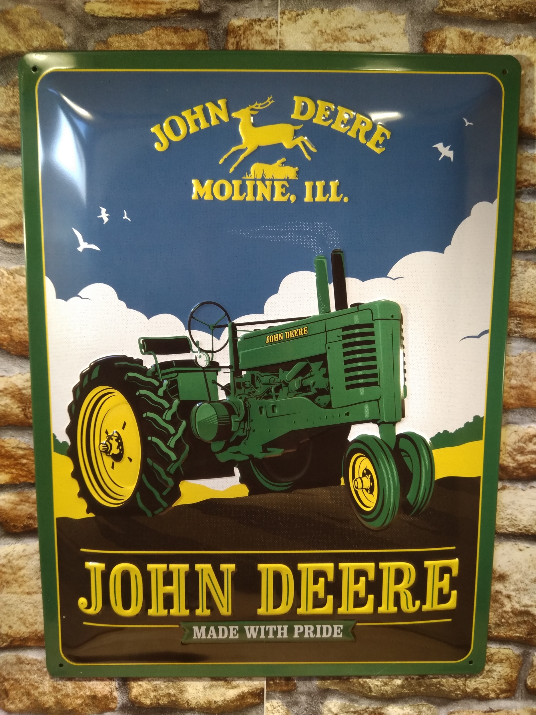 plaque déco vintage john deere