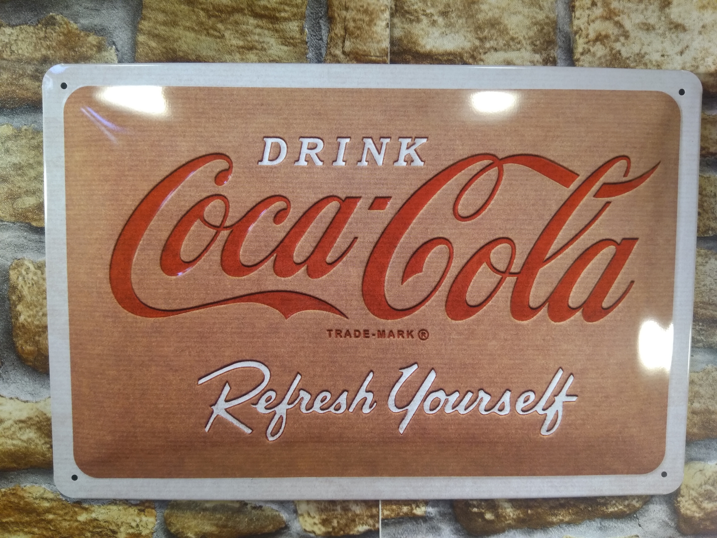 plaque déco publicitaire coca cola