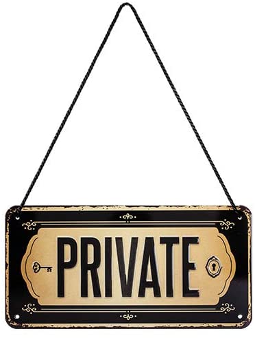 plaque métal private privé