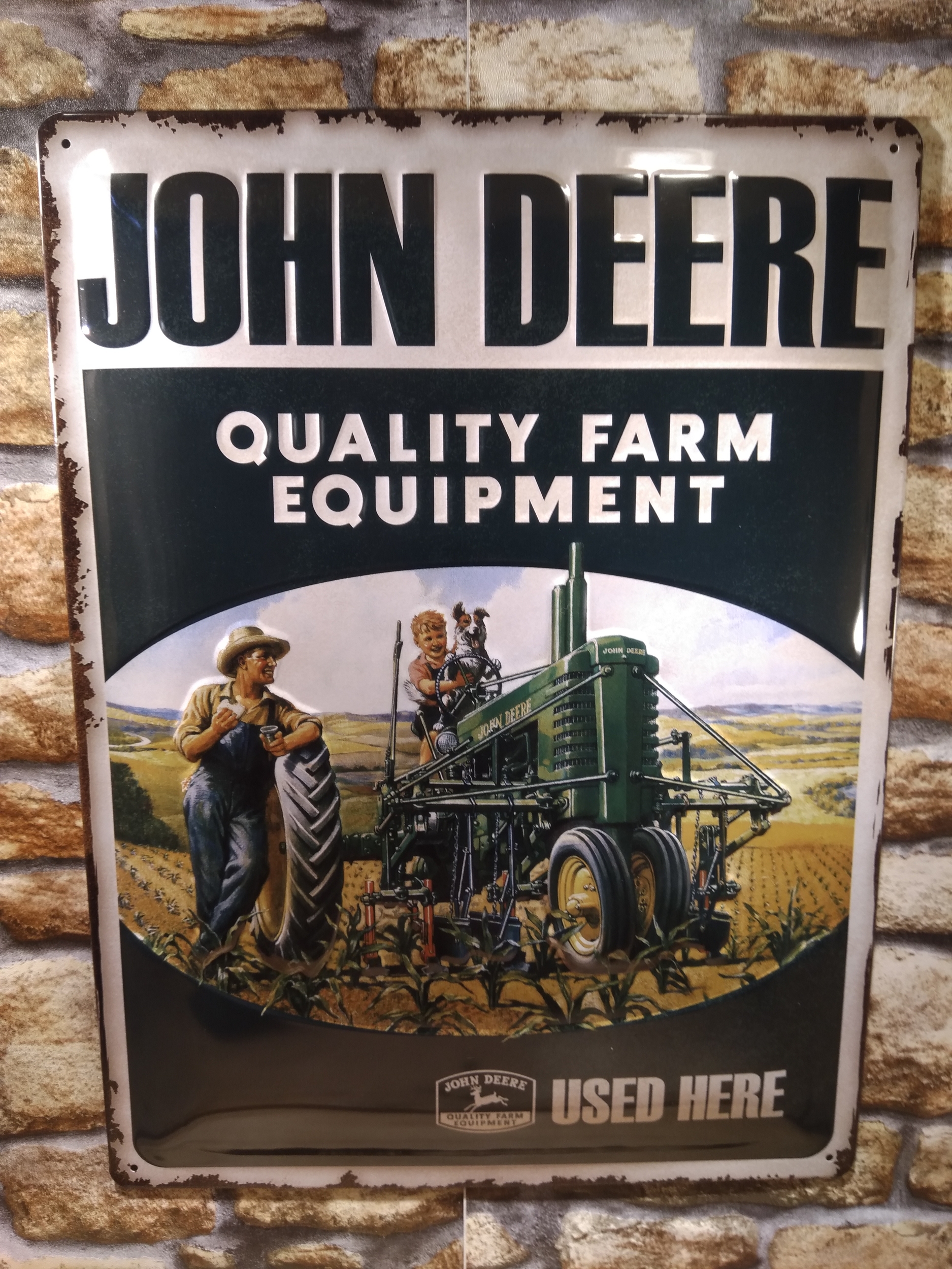 plaque déco tracteur john deere