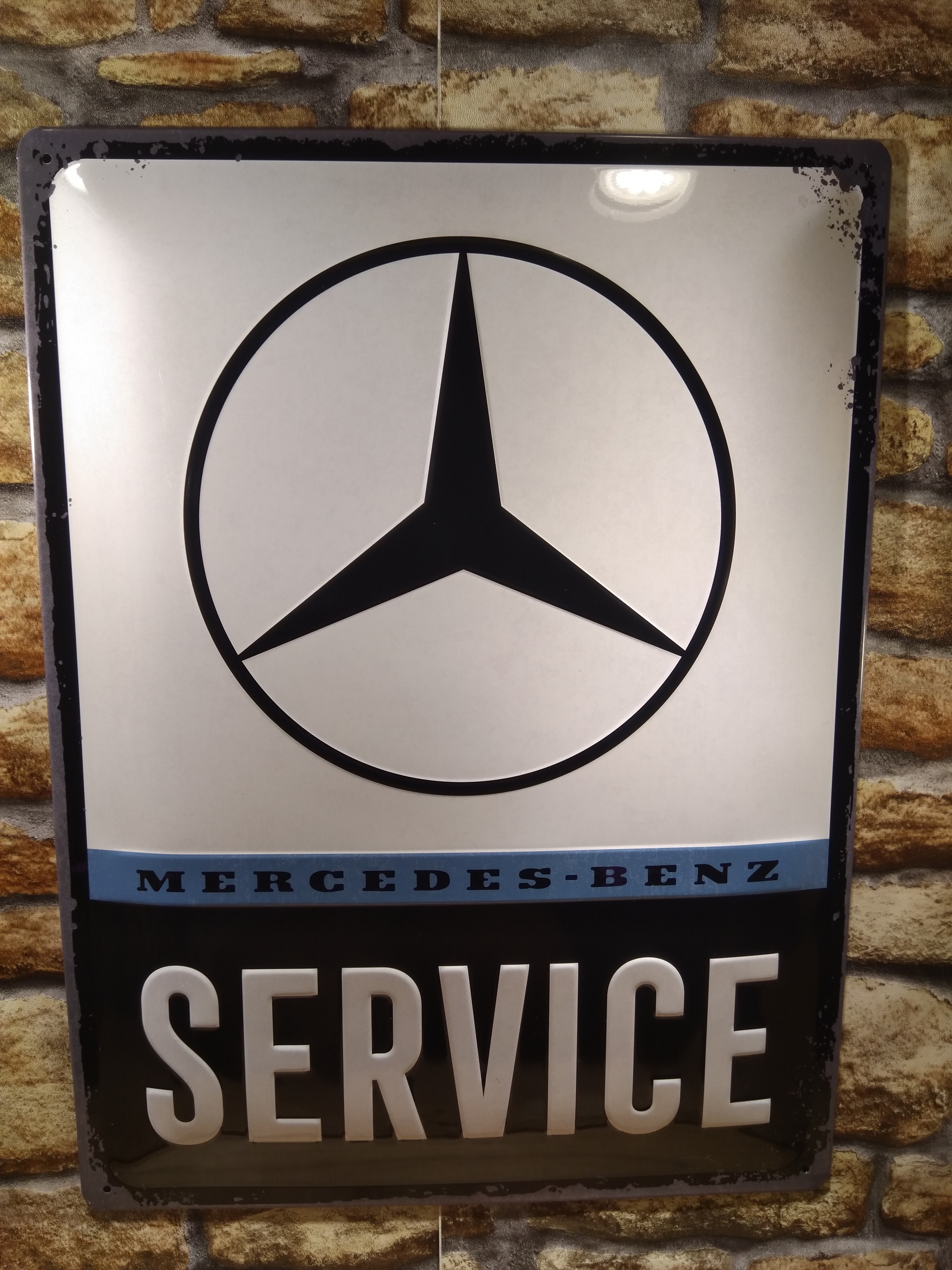 plaque déco mercedes benz service