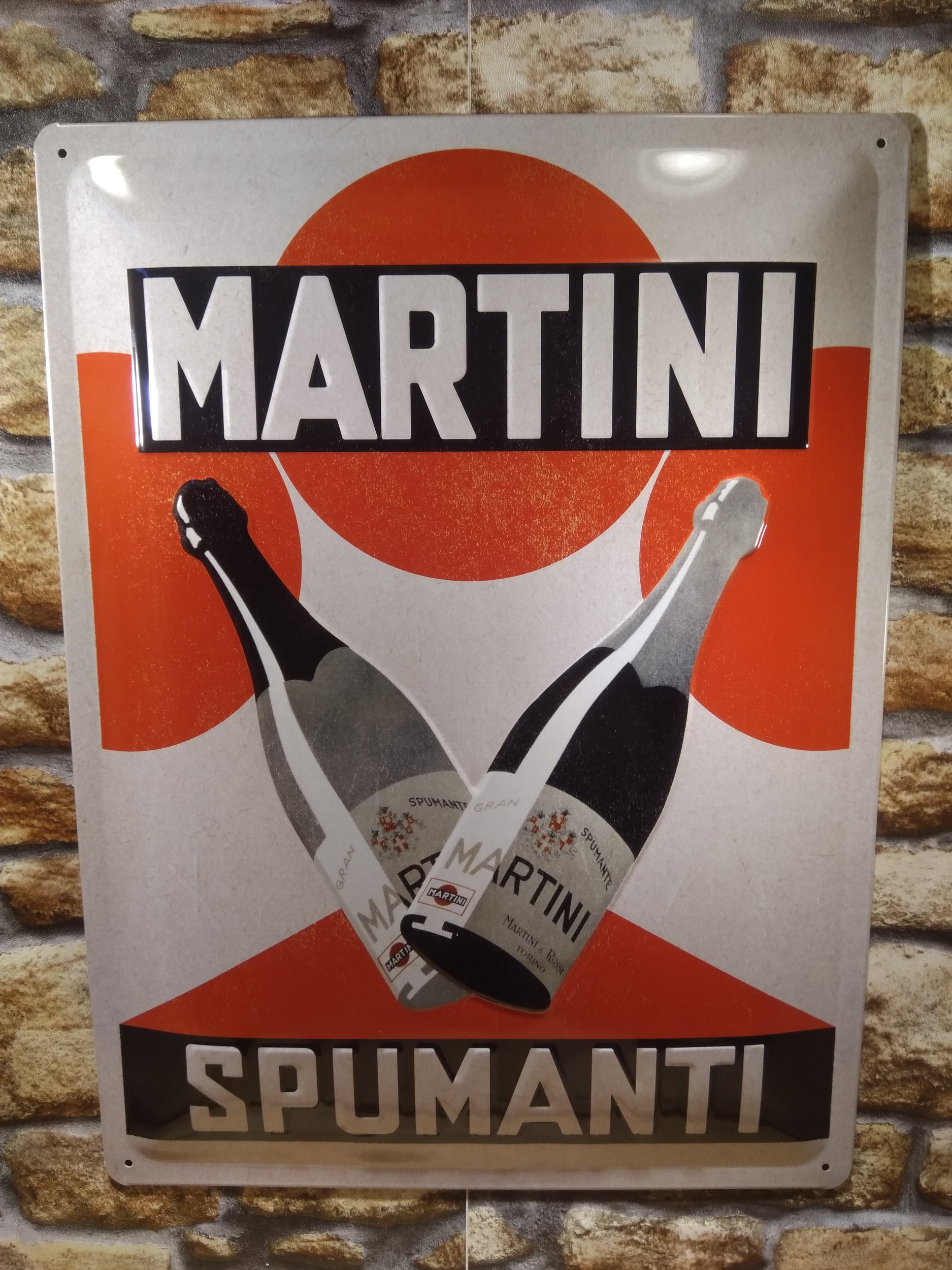 plaque métal publicitaire martini spumanti
