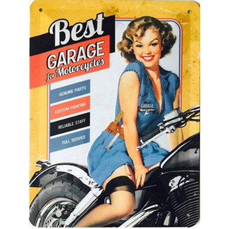 plaque-metal-vintage-pinup-best-garage-for-motorcycle