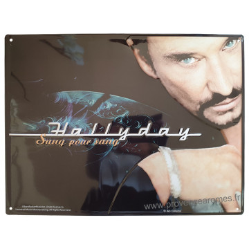 Plaque collection Johnny Hallyday 40x30