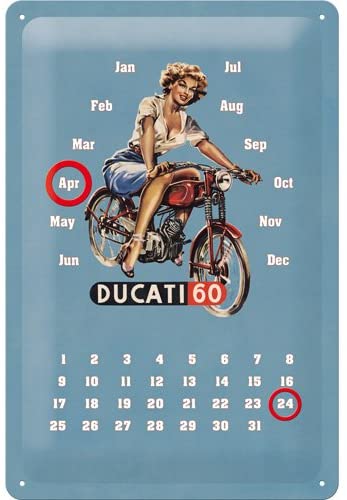 calendrier perpetuel Ducati vintage