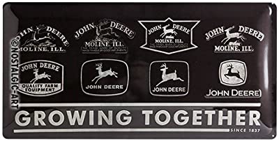 plaque métal john deere logos